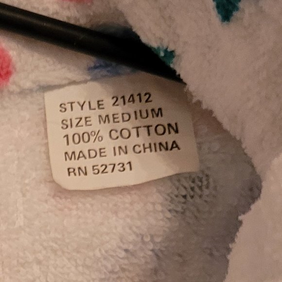 Pierre Cardin Floral Print Bathrobe Size Medium - Picture 9 of 9